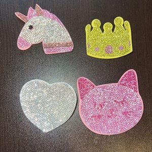 Bows Arts boutique rhinestone emoji clips